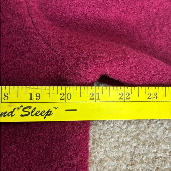 Vintage Orvis Womens Burgundy Cardigan/Jacket Button Up 100% Wool Size 10 - Picture 11 of 15